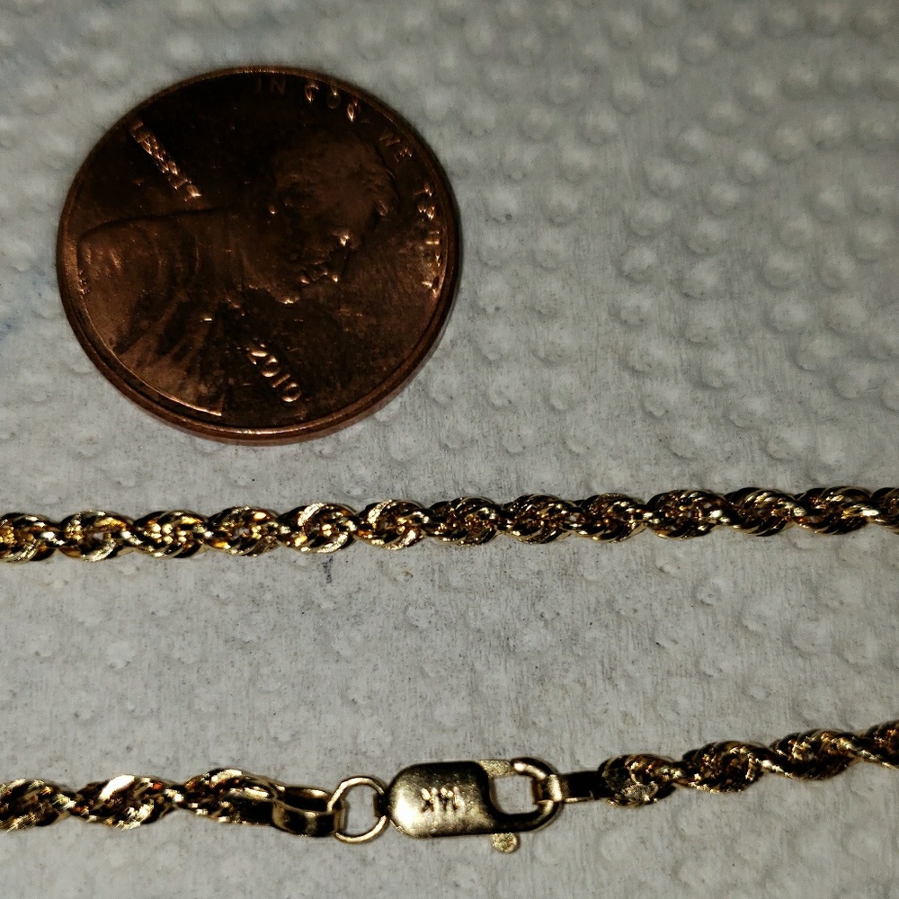14k hollow gold chain